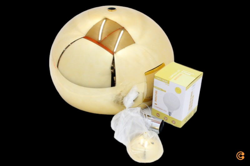 B-Ware Kartell FL/Y LED-Pendellampe Hängeleuchte Hängelampe Leuchte Lampe gold glänzend