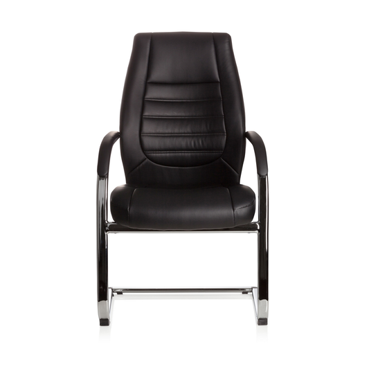 B-grade Hjh Office conference chair / cantilever chair Vitoro V faux leather, black