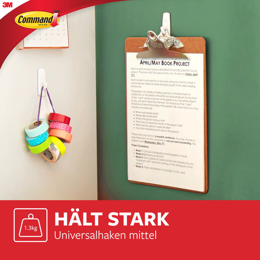 Mittelgroße Command™ Mehrzweckhaken M im Vorteilspack, 17001-2 | Packung (1 Stück)