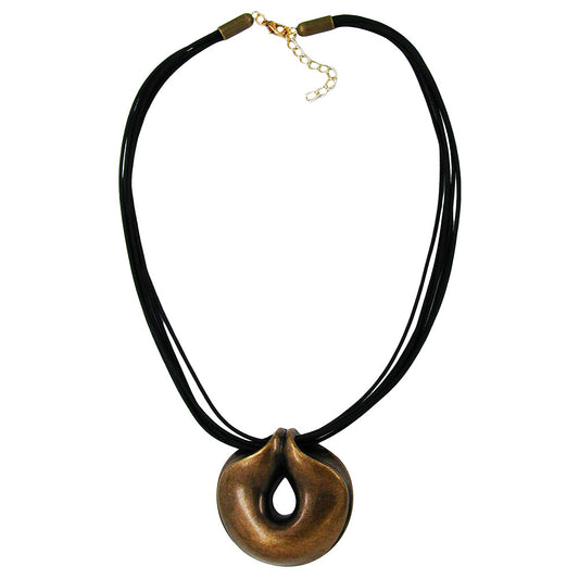 Keðja 52mm plasthengiskraut úr fornmessingi, svart, 50cm