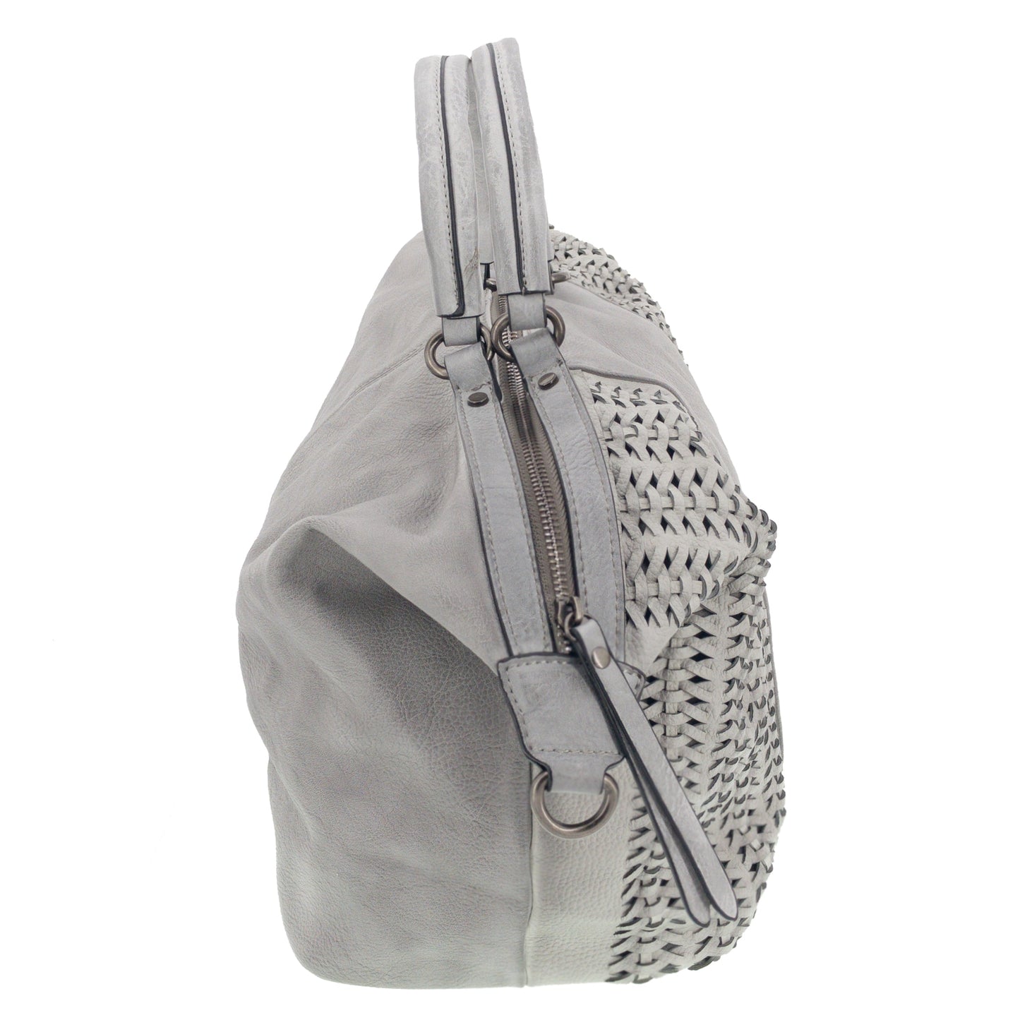 Vintage Tasche mit seitlichem Flechteinsatz