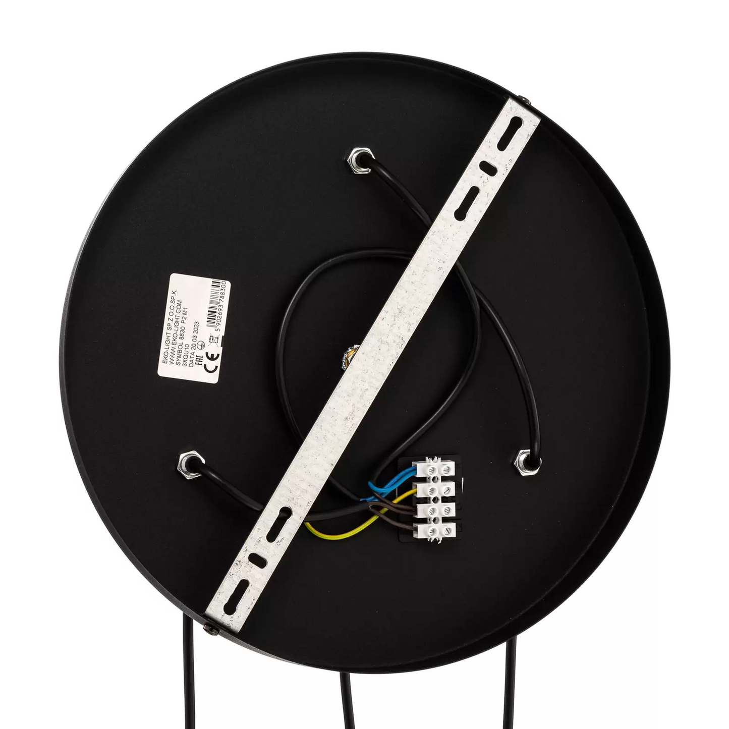 Hengilampi Corte, svartur, þriggja pera, kringlóttur hengilampi, lampi, Gu10 spot