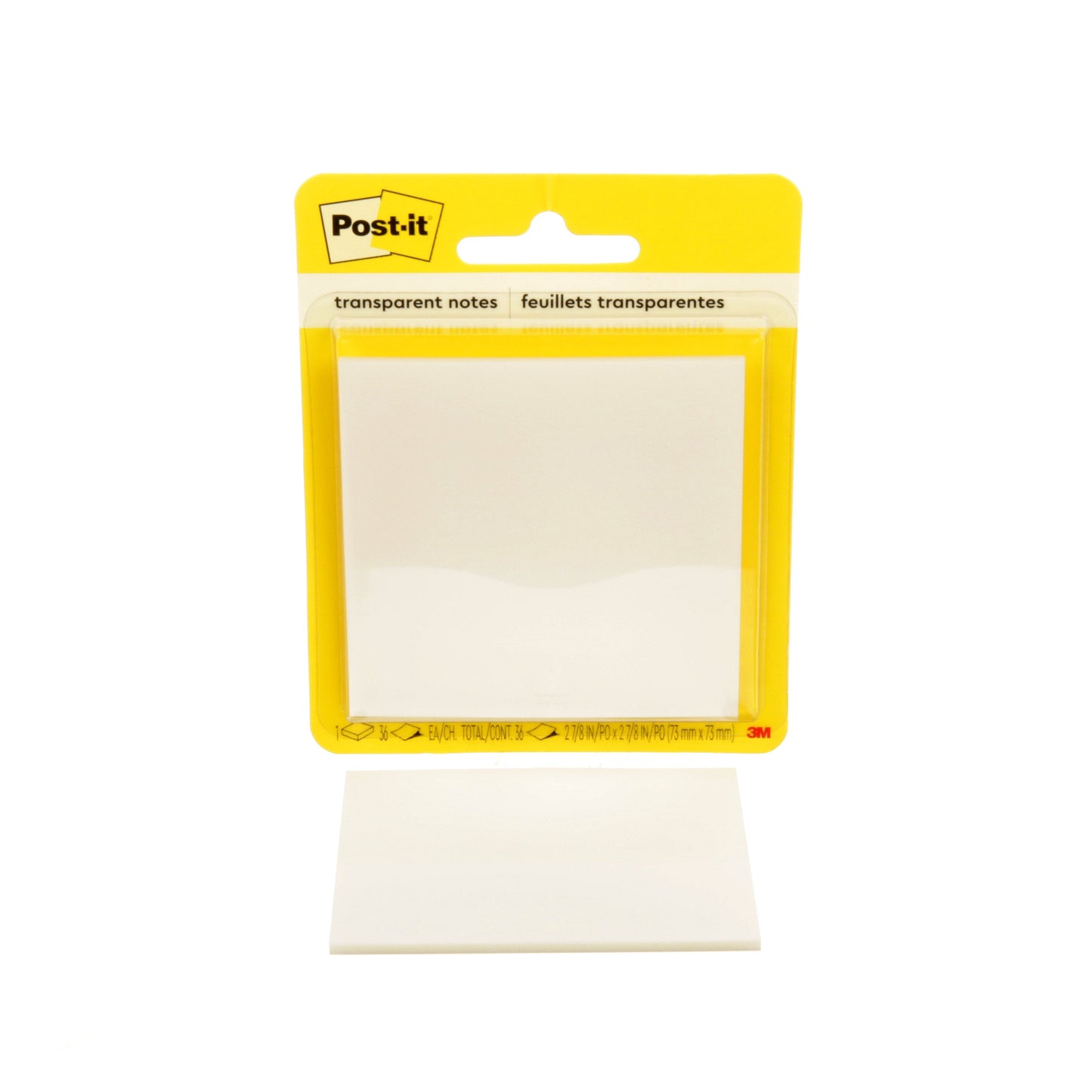 Post-it® Tranparent Notes, 73 mm x 73 mm, 36 Blatt/Block, 1 Block/Packung  | 1 Stück