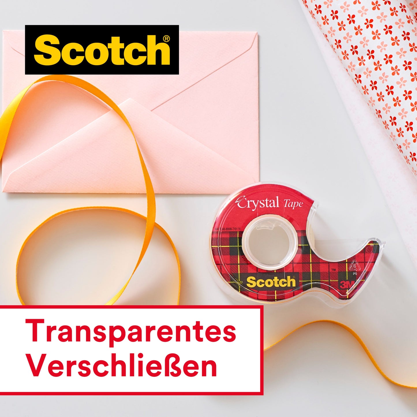 Scotch® Crystal Klebeband, 19 mm x 25 m, 1 Rolle + 8 m GRATIS | Packung (1 Rolle)