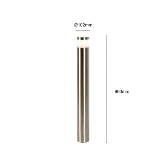 Arcchio Rudolfine götuljós í B-flokki, standljós, útilampi, V4 A ryðfrítt stál, 90 cm 