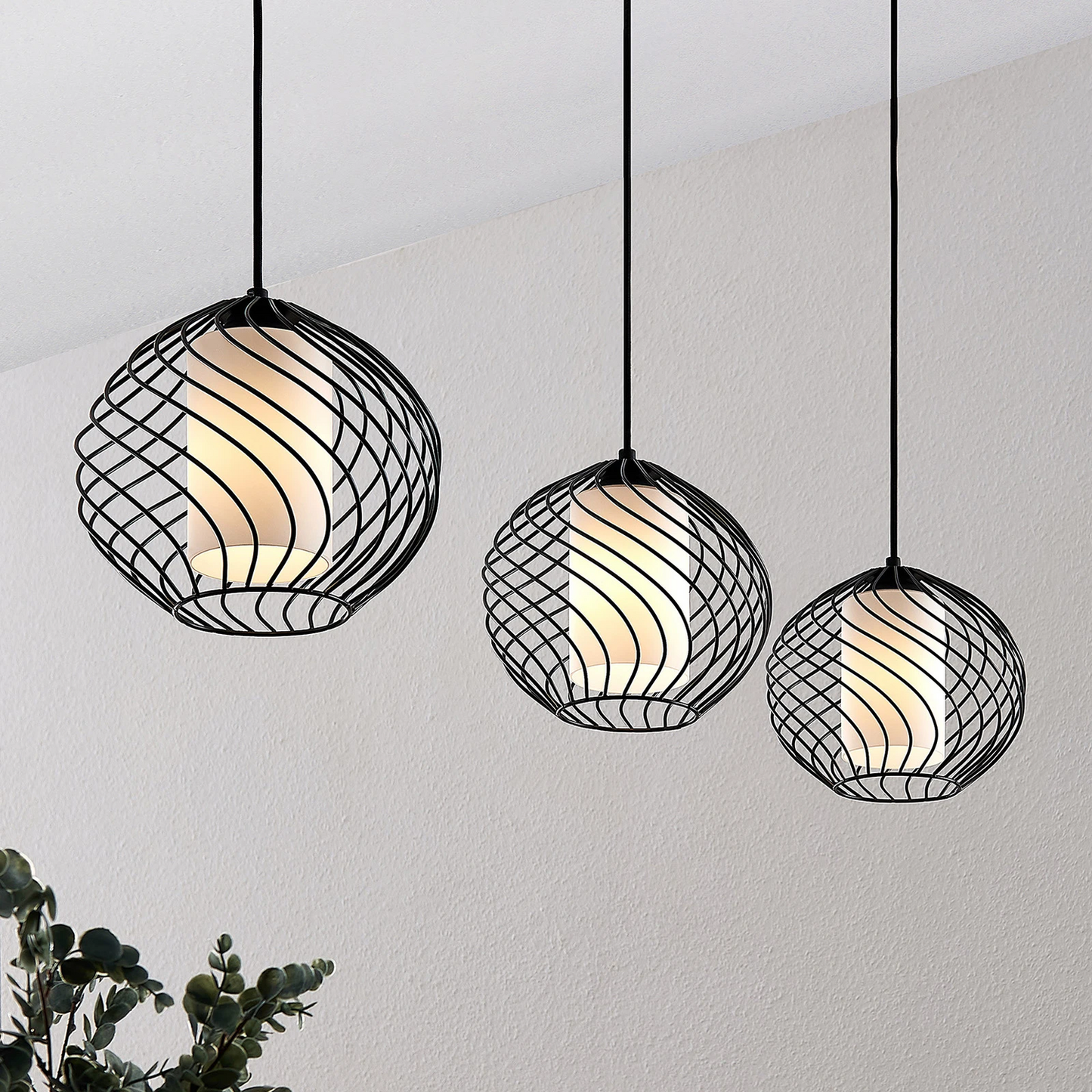 B-stock Lindby Cedrice cage pendant light hanging light ceiling lamp lamp 3 bulbs 0 