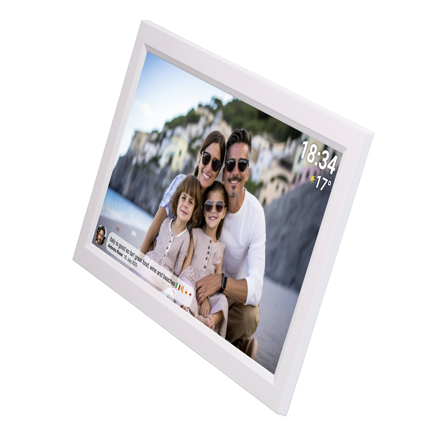 Stafrænn myndarammi af gerðinni Denver Pff1503w með Wi-Fi, 39,6 cm (15,6 tommur), á lager.