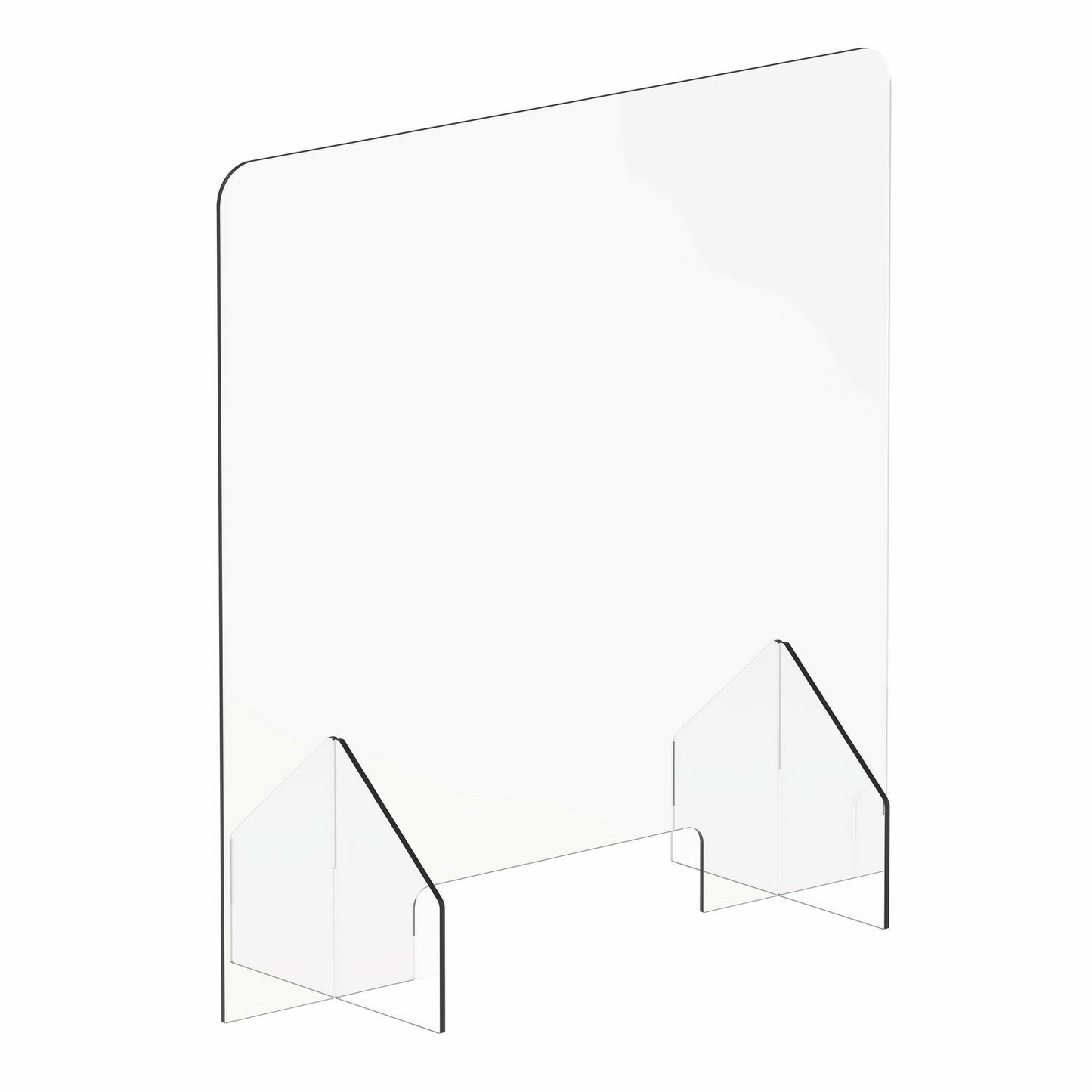 B-grade Hjh Office countertop display Cleanup II 65 x 65 cm acrylic partition, hygiene protection