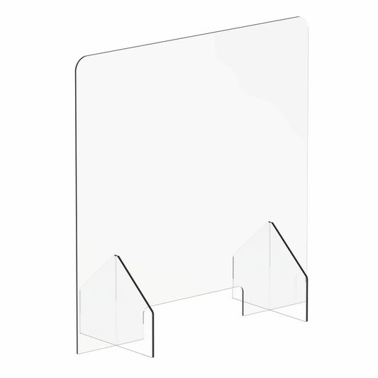B-grade Hjh Office countertop display Cleanup II 65 x 65 cm acrylic partition, hygiene protection