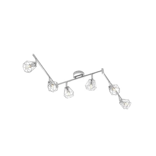 B-grade Lindby Giada LED ceiling spotlight, ceiling lamp, light, LED, 6-light, chrome 717 