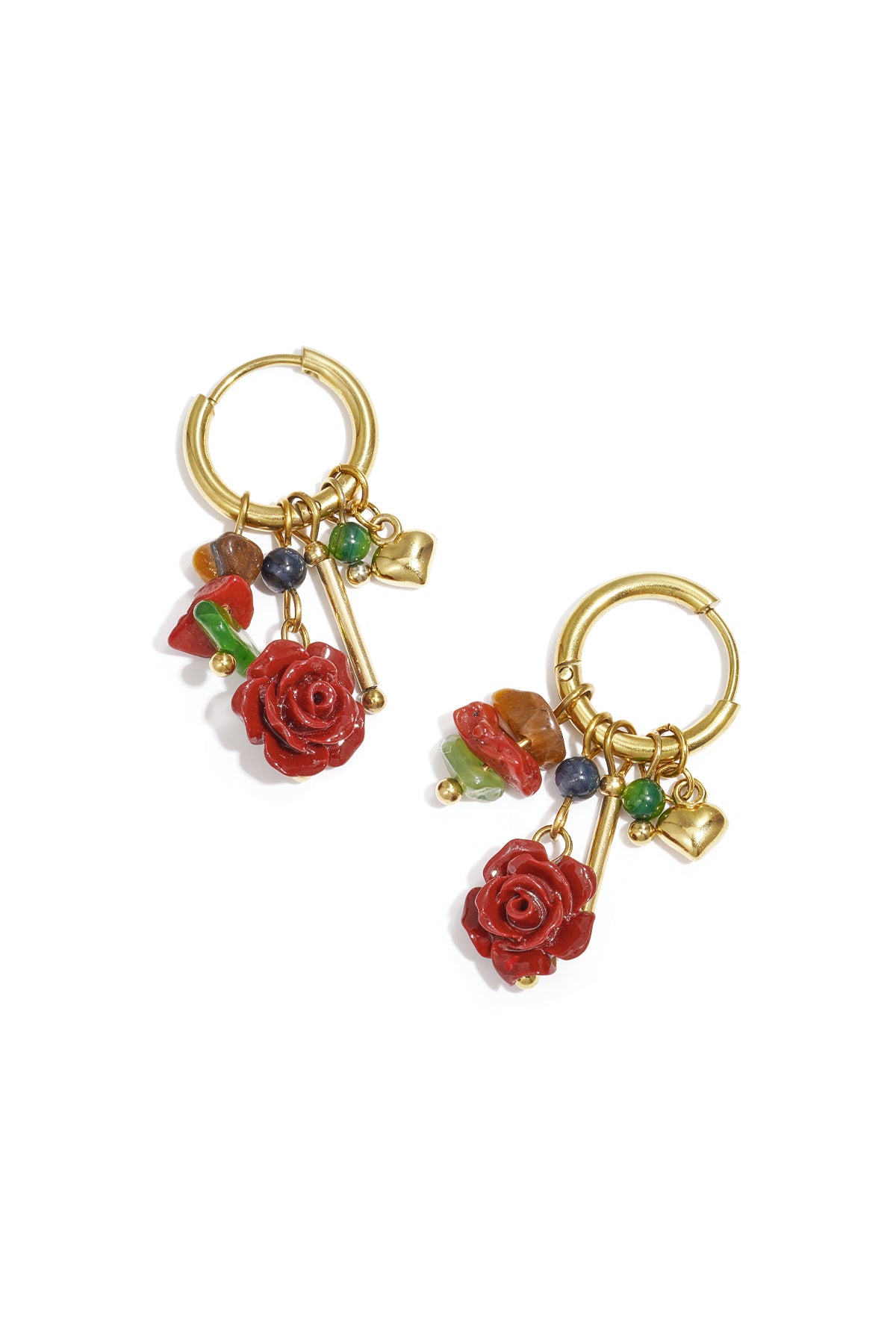 Edelstahl Tropfen Ohrringe Blume Casual Täglich Einfache Serie frauen schmuck