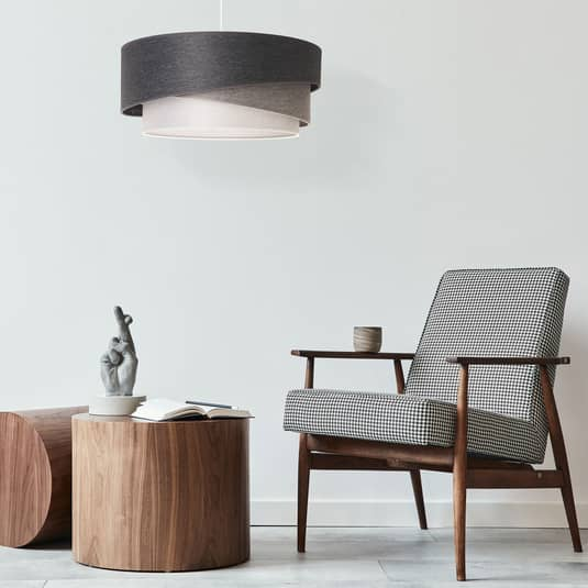 Kobo hengilampi í B-flokki, hengilampi, lampi, ljós, loftlampi, loftljós, dúkskjár 