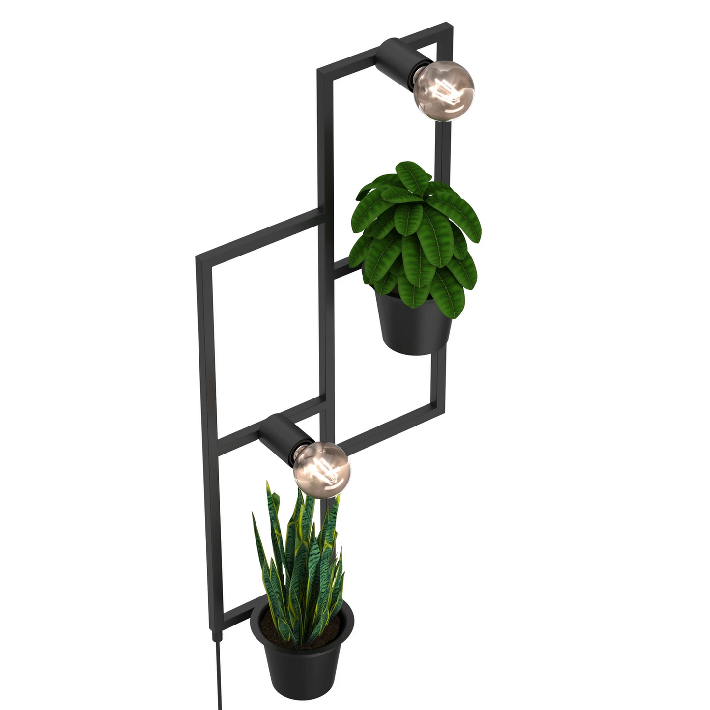 B-flokks Envostar Hyacinth veggljós, vegglampi, veggljós, ljósastæði, lampi með 2 blómapottum, 695