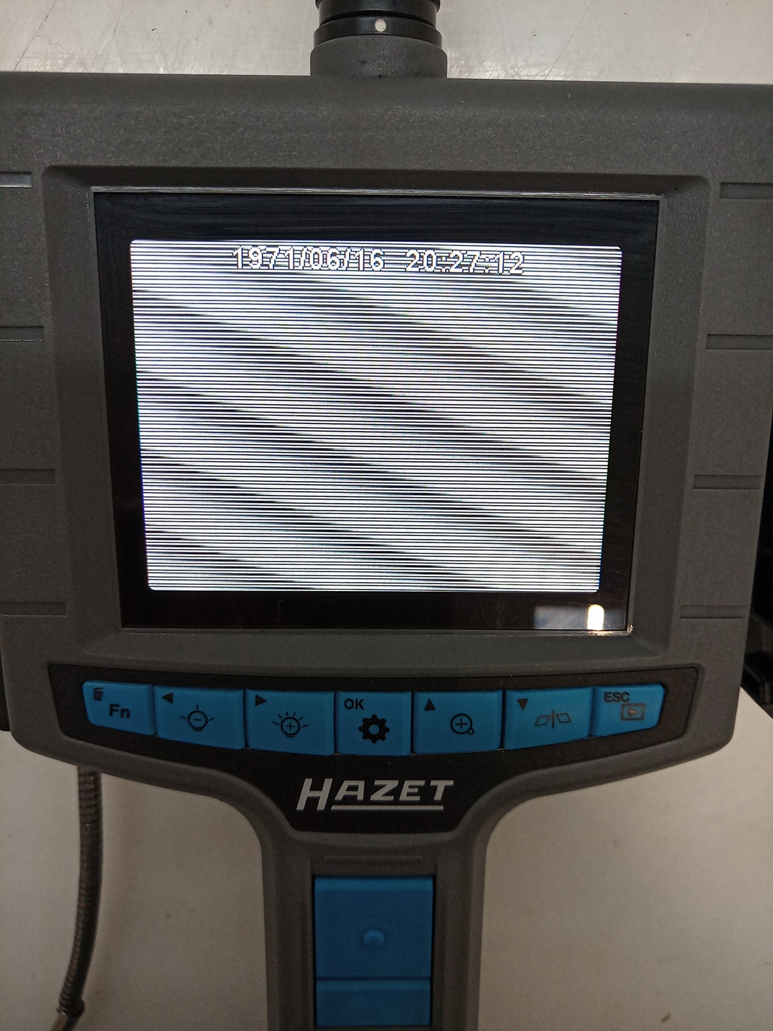 B-grade Hazet 4812-10/4S endoscope, probe diameter 4.9 mm, probe length 100 cm, defective.