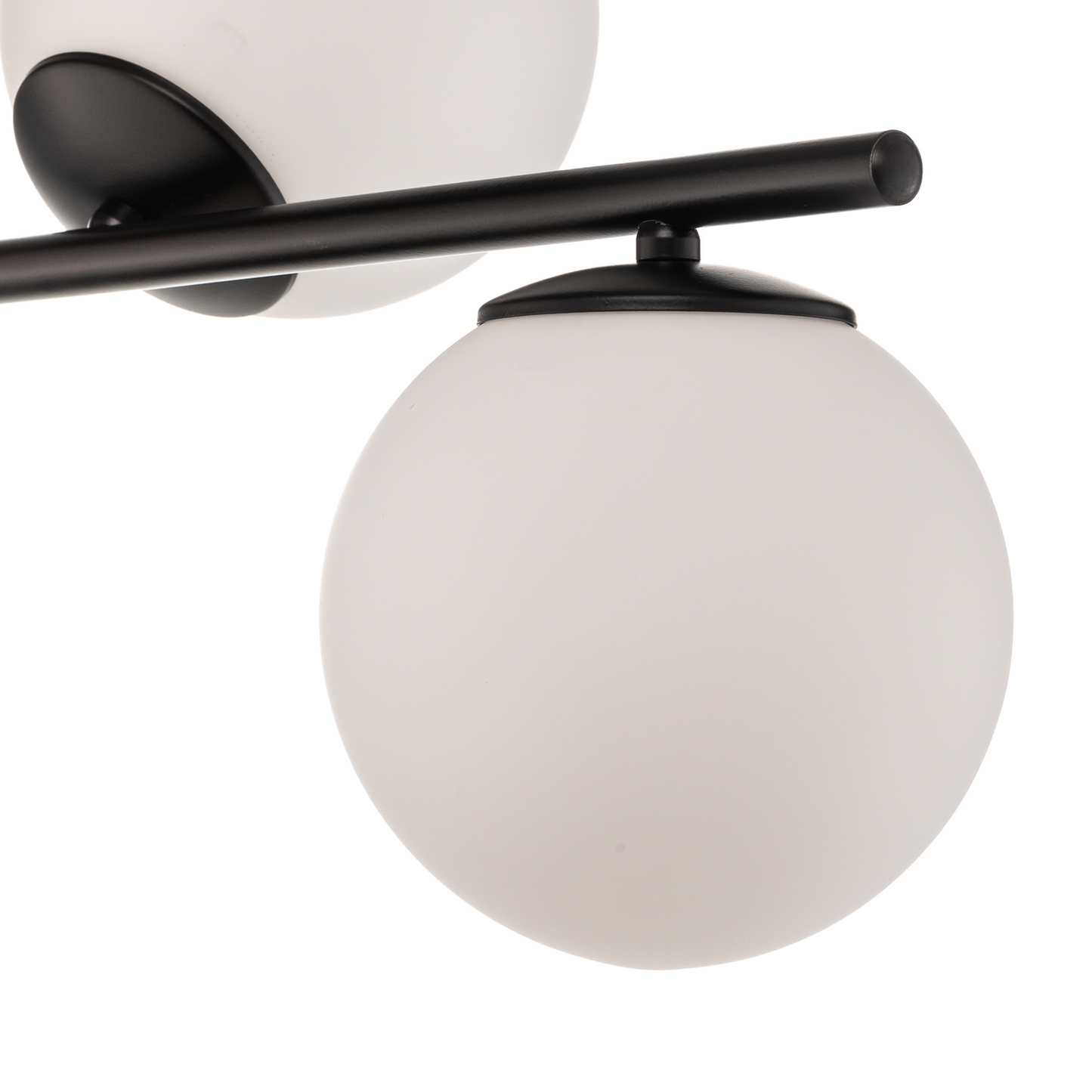 B-flokks Euluna loftlampi, loftljós, lampi, ljós Kabo, 1 armur, svartur, fjögurra ljósa 