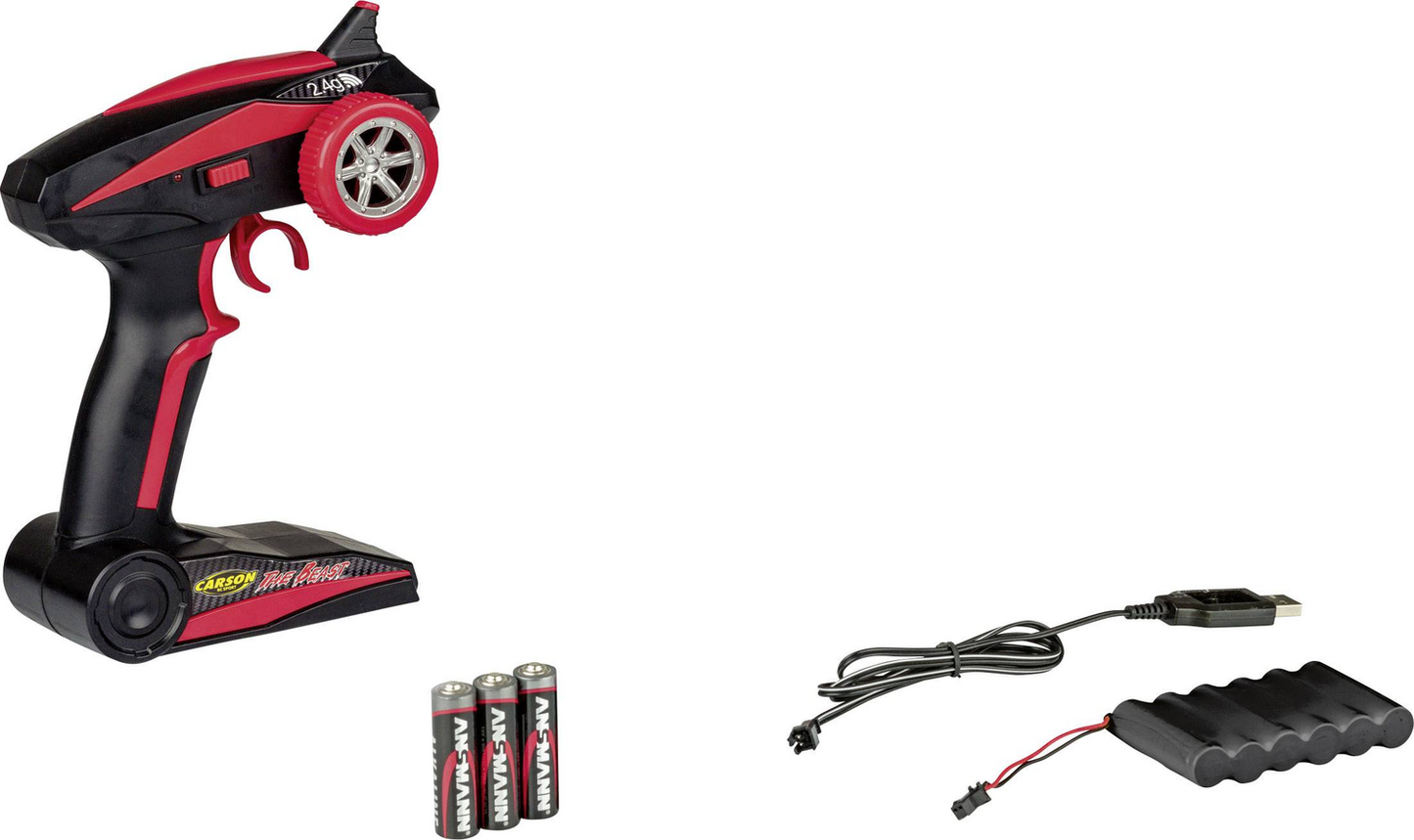 B-flokks Carson Modellsport The Beast Brushed 1:12 RC líkanbíll Rt R Sjá texta/mynd