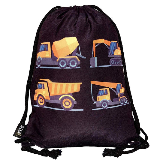 Kinder Turnbeutel Baufahrzeuge 4 schwarz