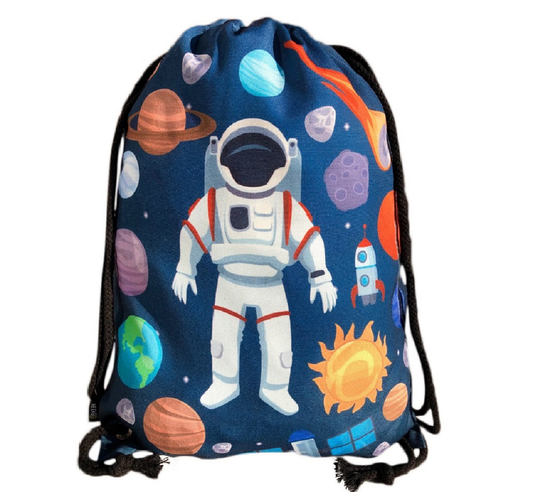Kinder Turnbeutel Astronaut - schwarz