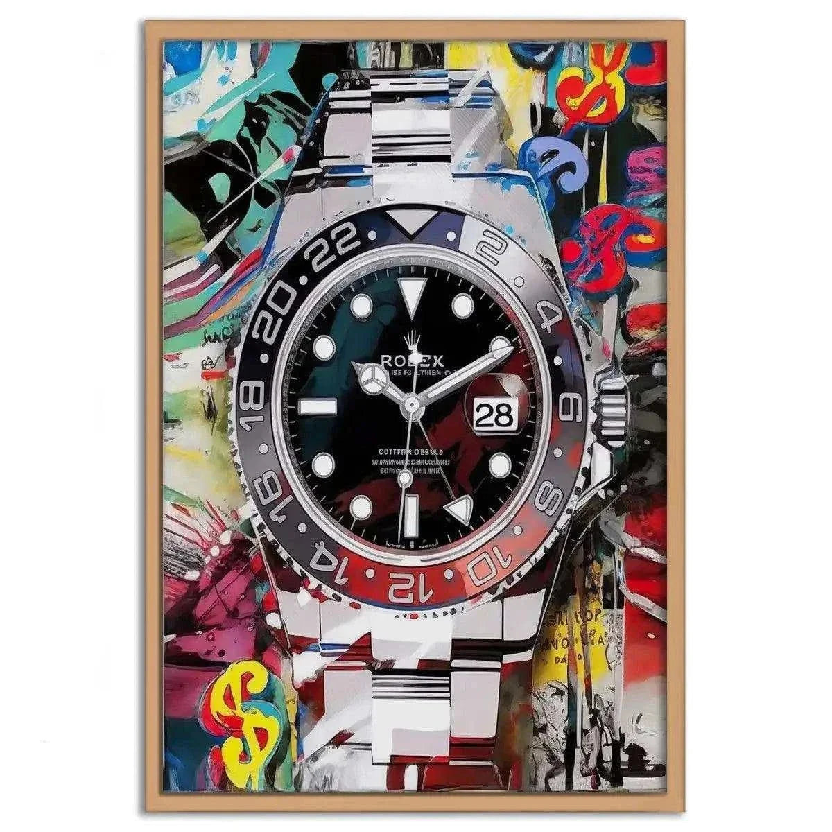 10 past Rolex - Leinwandbild Pop Art