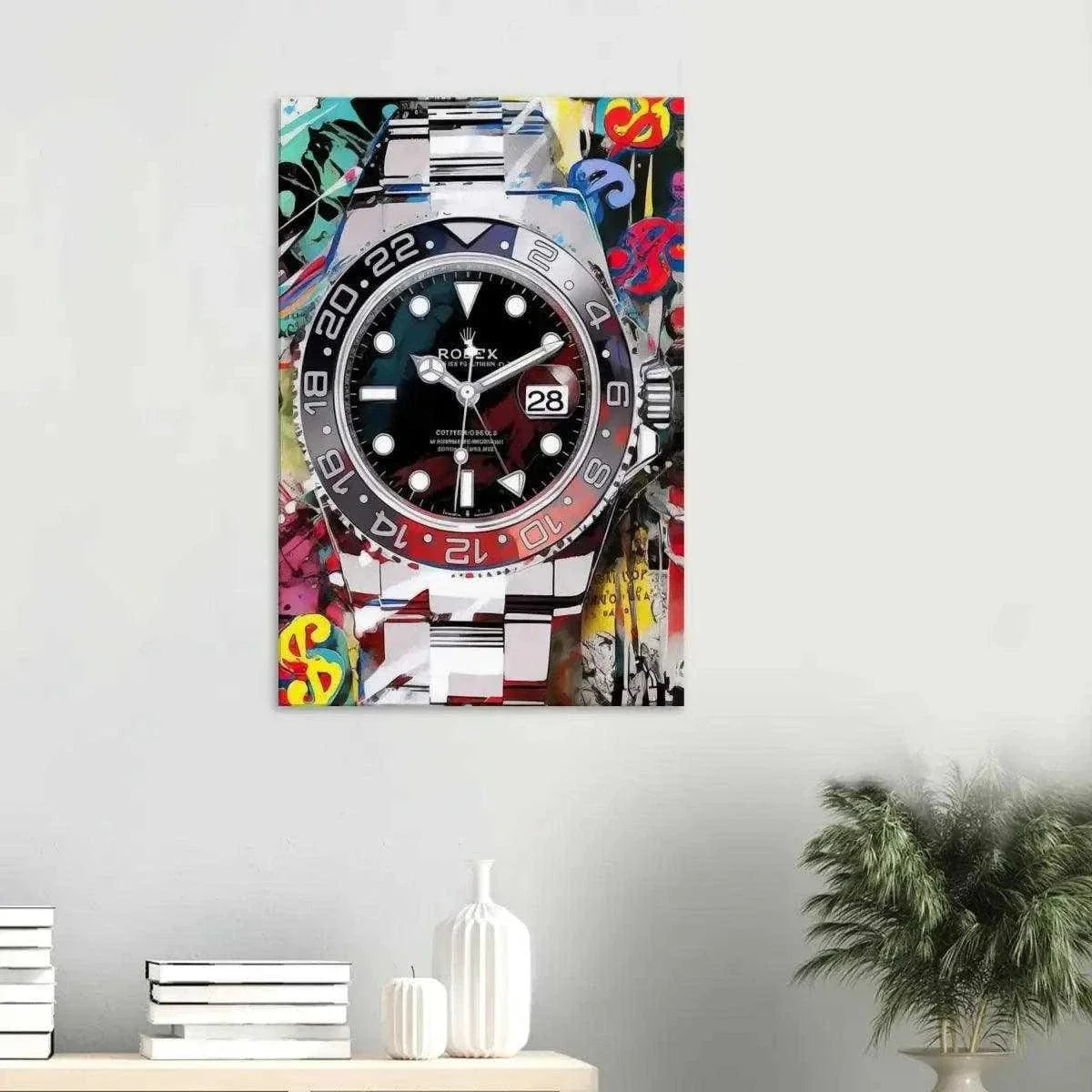 10 past Rolex - Leinwandbild Pop Art