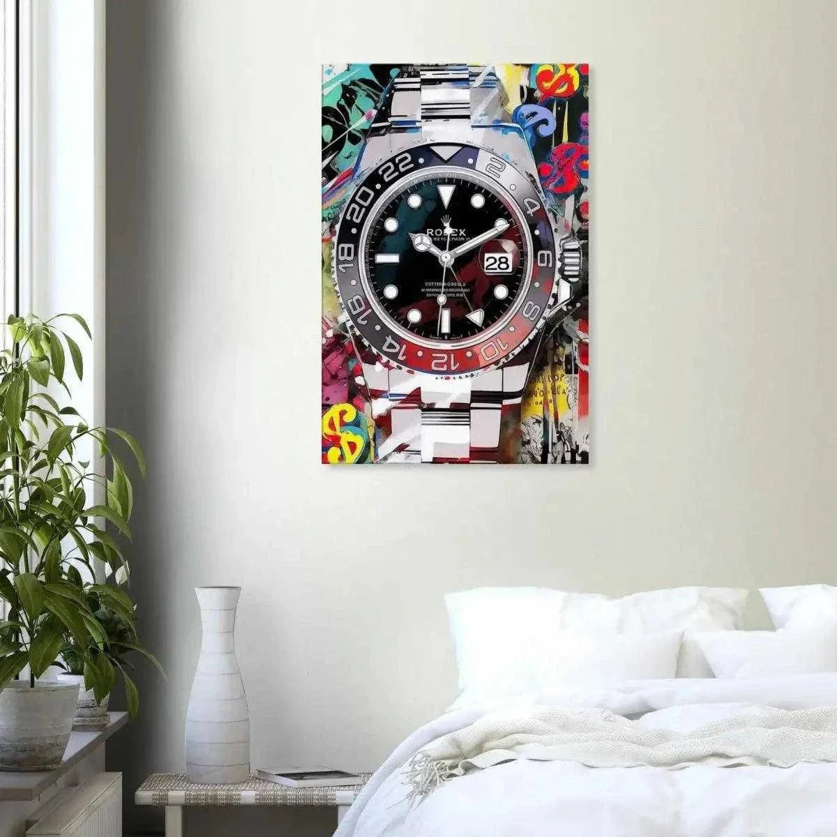 10 past Rolex - Leinwandbild Pop Art