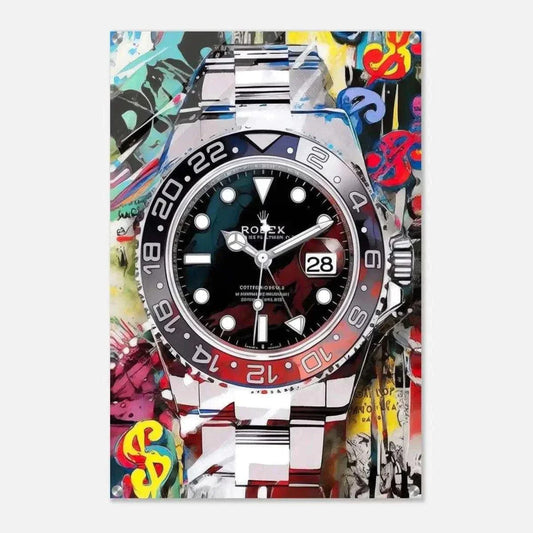 10 past Rolex - Pop Art Canvas Print