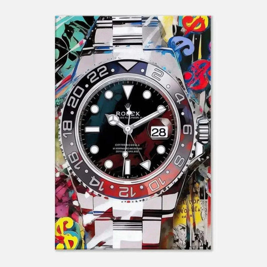 10 past Rolex - Pop Art Canvas Print