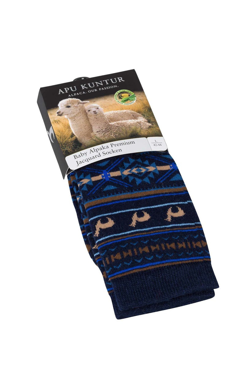 Apu Kuntur - Alpaca Jacquard Socks - Alpaca mix