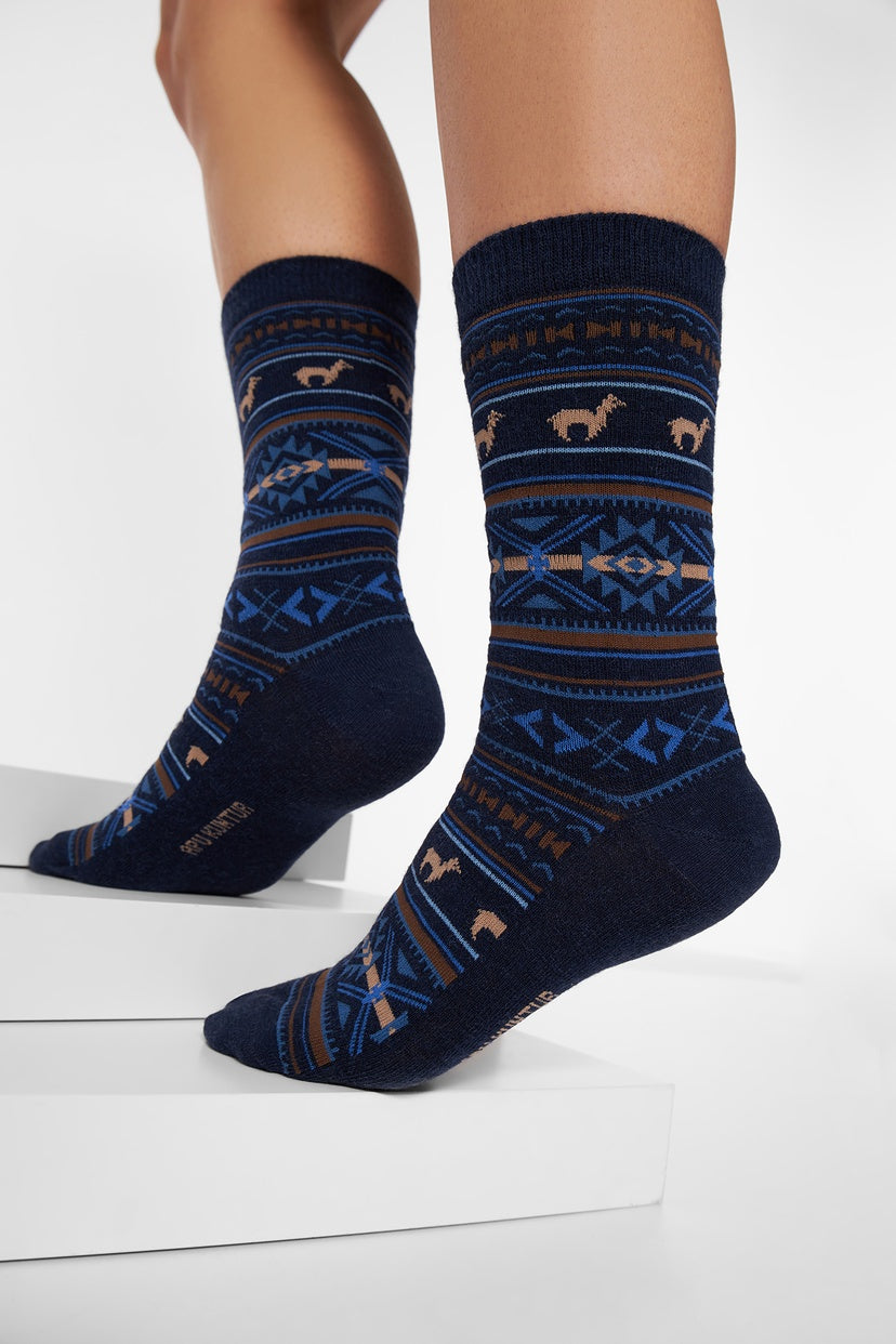 Apu Kuntur - Alpaca Jacquard Socks - Alpaca mix