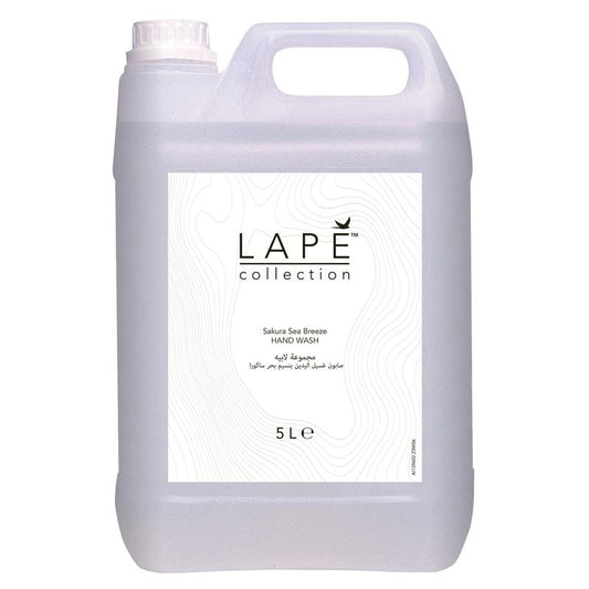 LAPE Earth Collection Sakura Sea Breeze Hand Wash, Ökozertifizierte Handwaschlotion mit zartem Duft nach Kirschblüten und frischer Meeresbrise | Kanister (5 l)