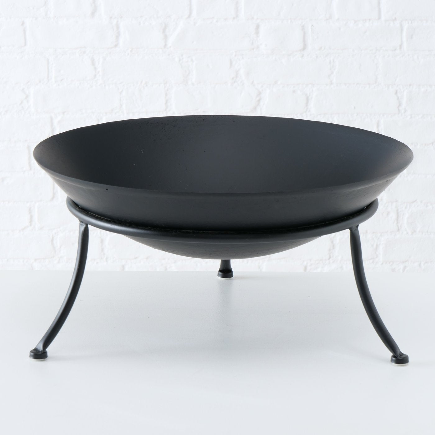 Feuerschale Ø 47 cm Feuerkorb Eisen Metall schwarz Schale Feuer Feuerstelle