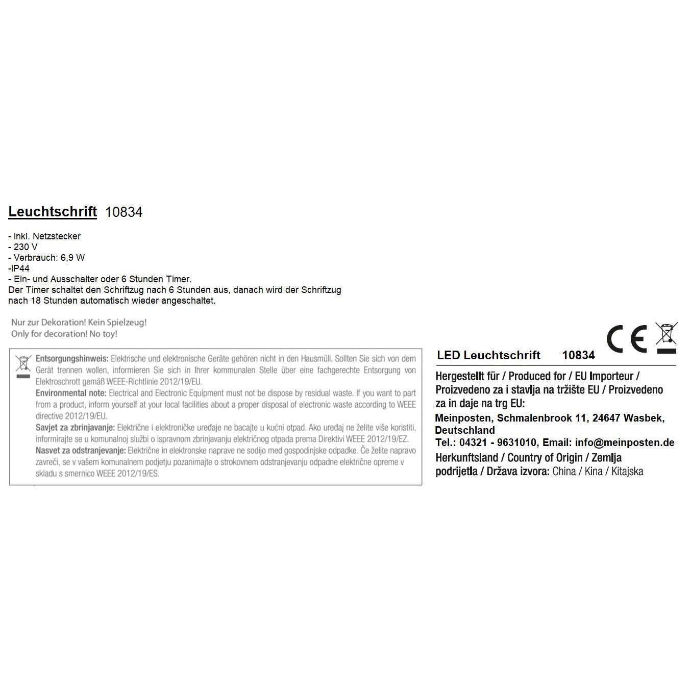 Weihnachtsbeleuchtung Schriftzug Merry xmas Frohe weihnachten LED warmweiß SALE