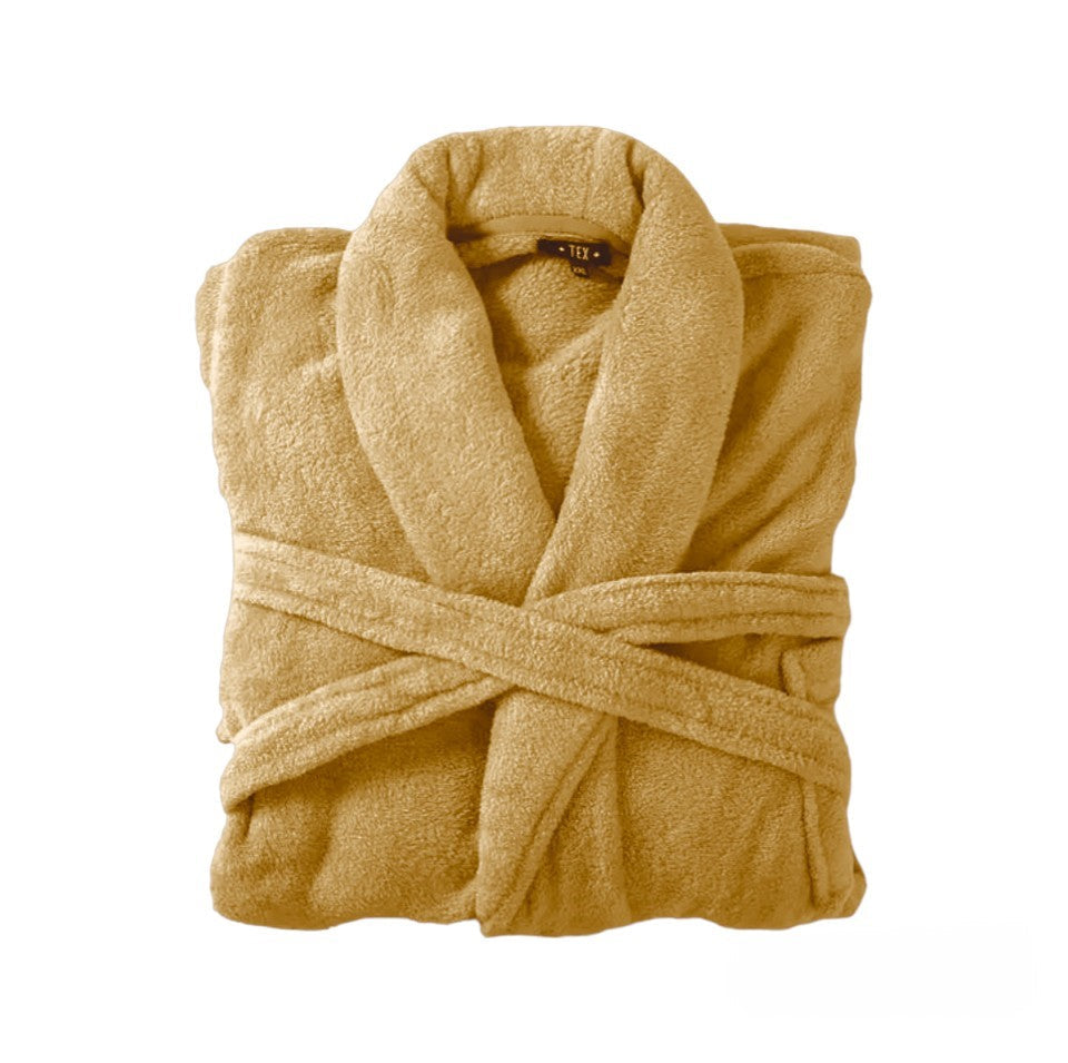 Bademantel flauschig » Saunamantel in Teddy-Plüsch Qualität » leichter/dünner Morgenmantel 100 cm lang » unisex