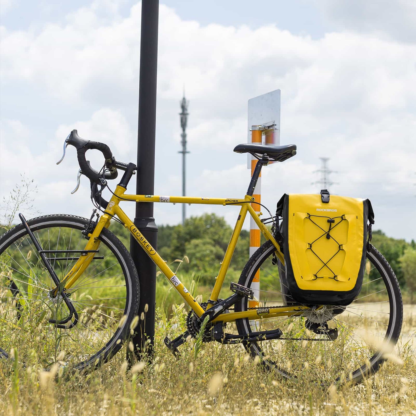 ROCKBROS Gepäckträgertasche 25L-32L 100 % wasserdicht mit Tragegriff