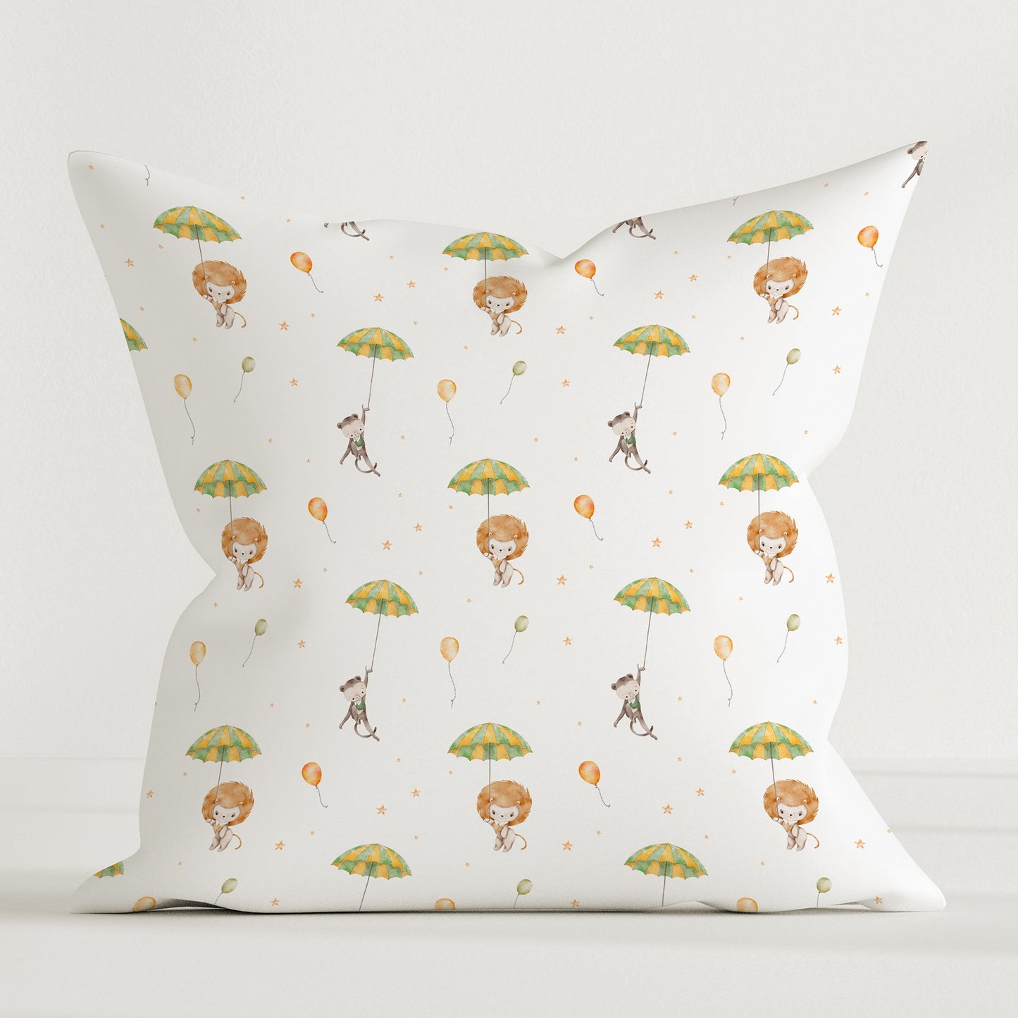 "Lion and Monkey" Premium Children's Decorative Pillow