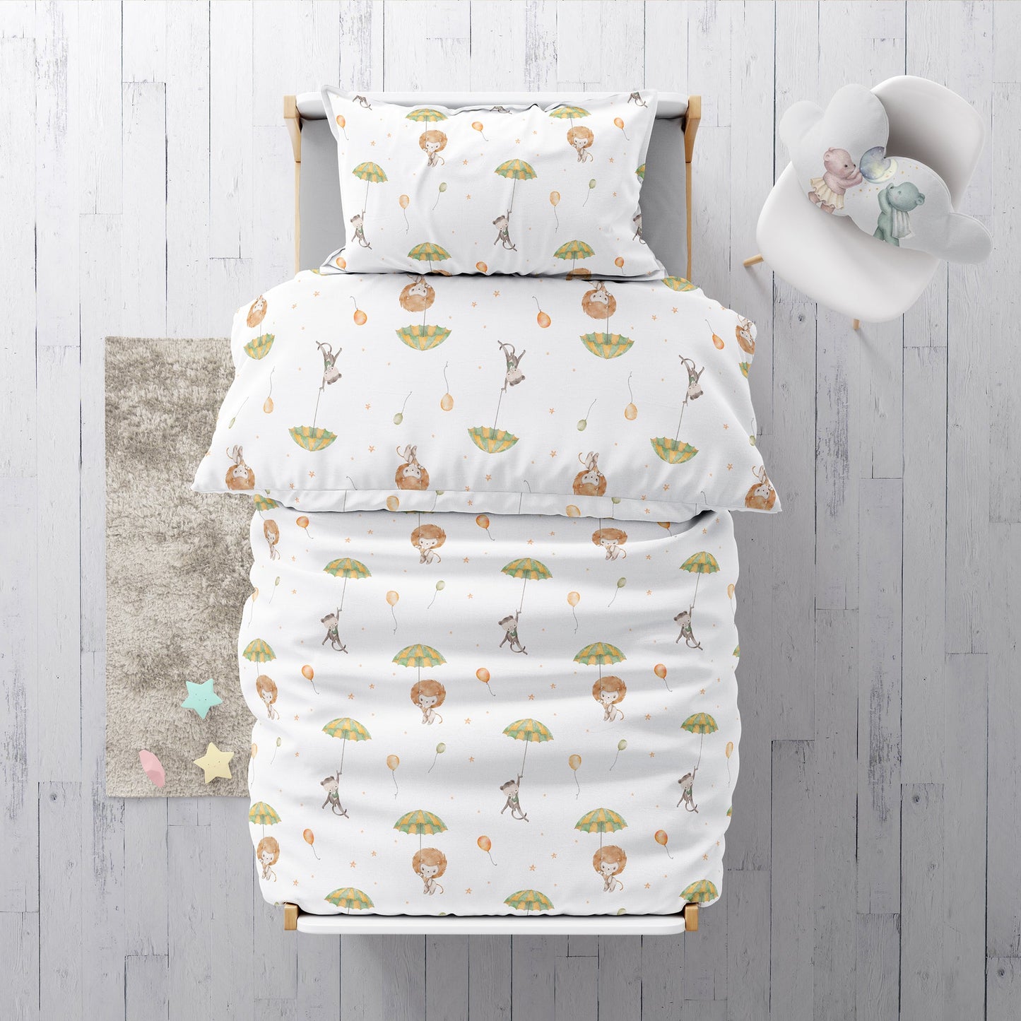 "Lion and Monkey" Premium Children's Bedding 