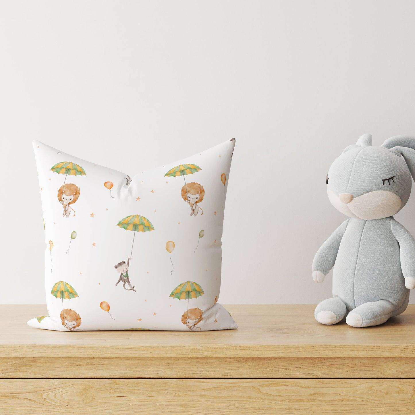 "Lion and Monkey" Premium Children's Decorative Pillow