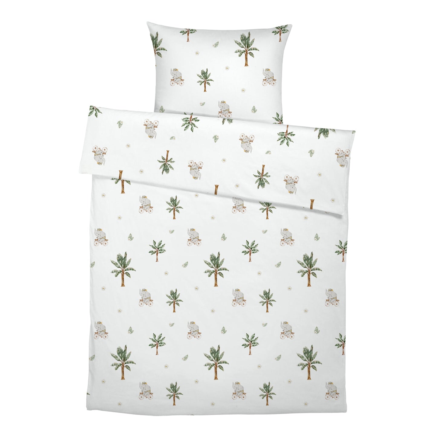 "Elefanten und Palmen" Premium Kinderbettwäsche