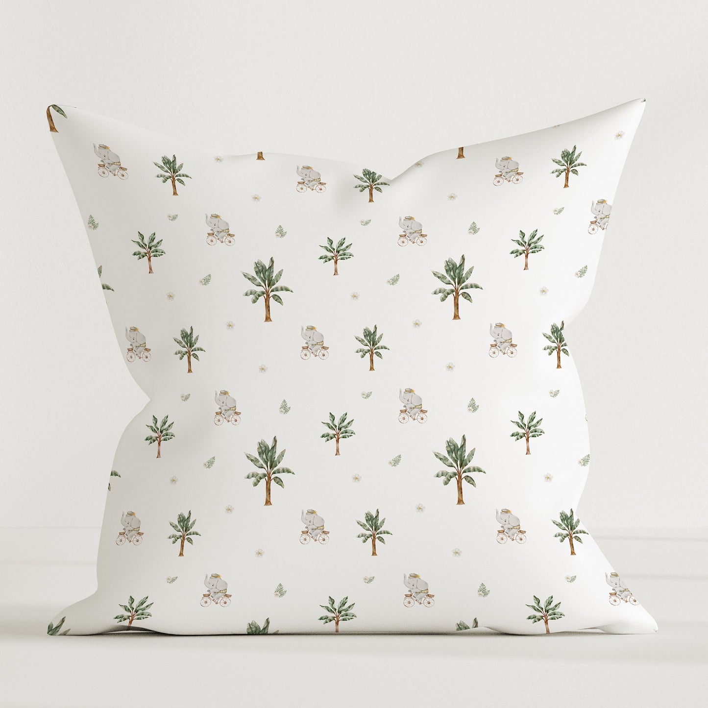 "Elefanten und Palmen" Kinder Dekokissen