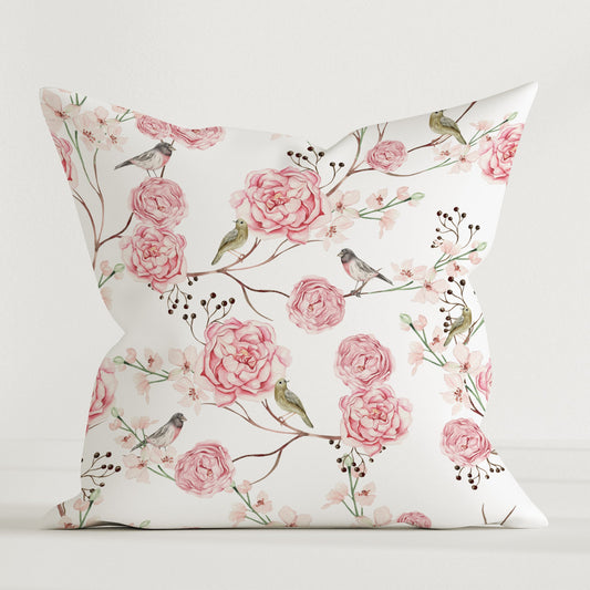 "Birds and Flowers" Premium Decorative Cushions