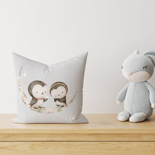 "Penguins" children's decorative cushion