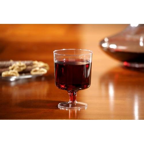 Starpak 10 Stiel-Gläser für Rotwein, PS 0,2 l Ø 7,2 cm · 10 cm glasklar einteilig | Schrumpffolie (10 Stück)