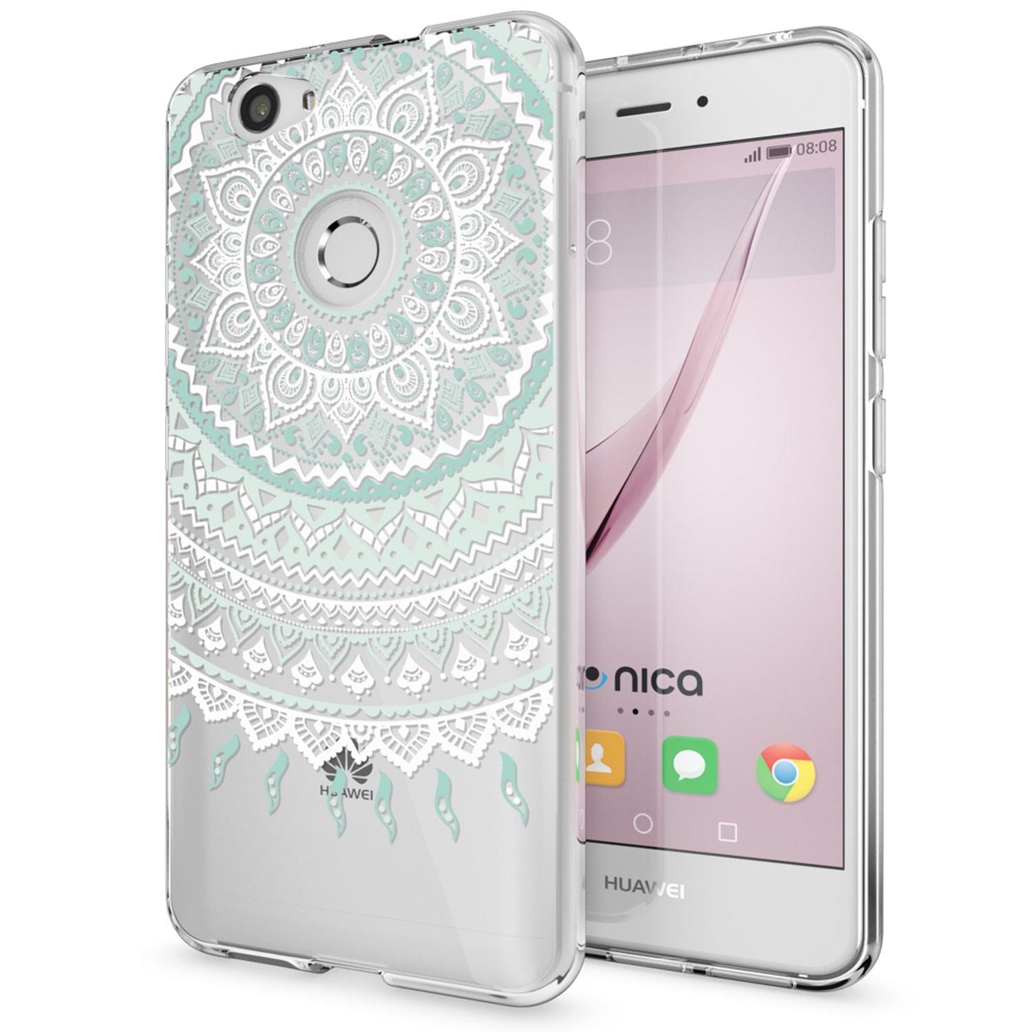 Huawei Nova Handy Hülle von NALIA, Silikon Motiv Case Cover Muster TPU Schutz