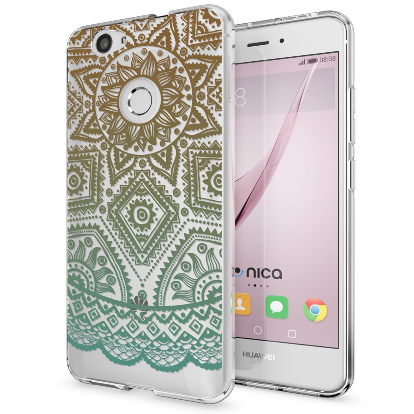 Huawei Nova Handy Hülle von NALIA, Silikon Motiv Case Cover Muster TPU Schutz