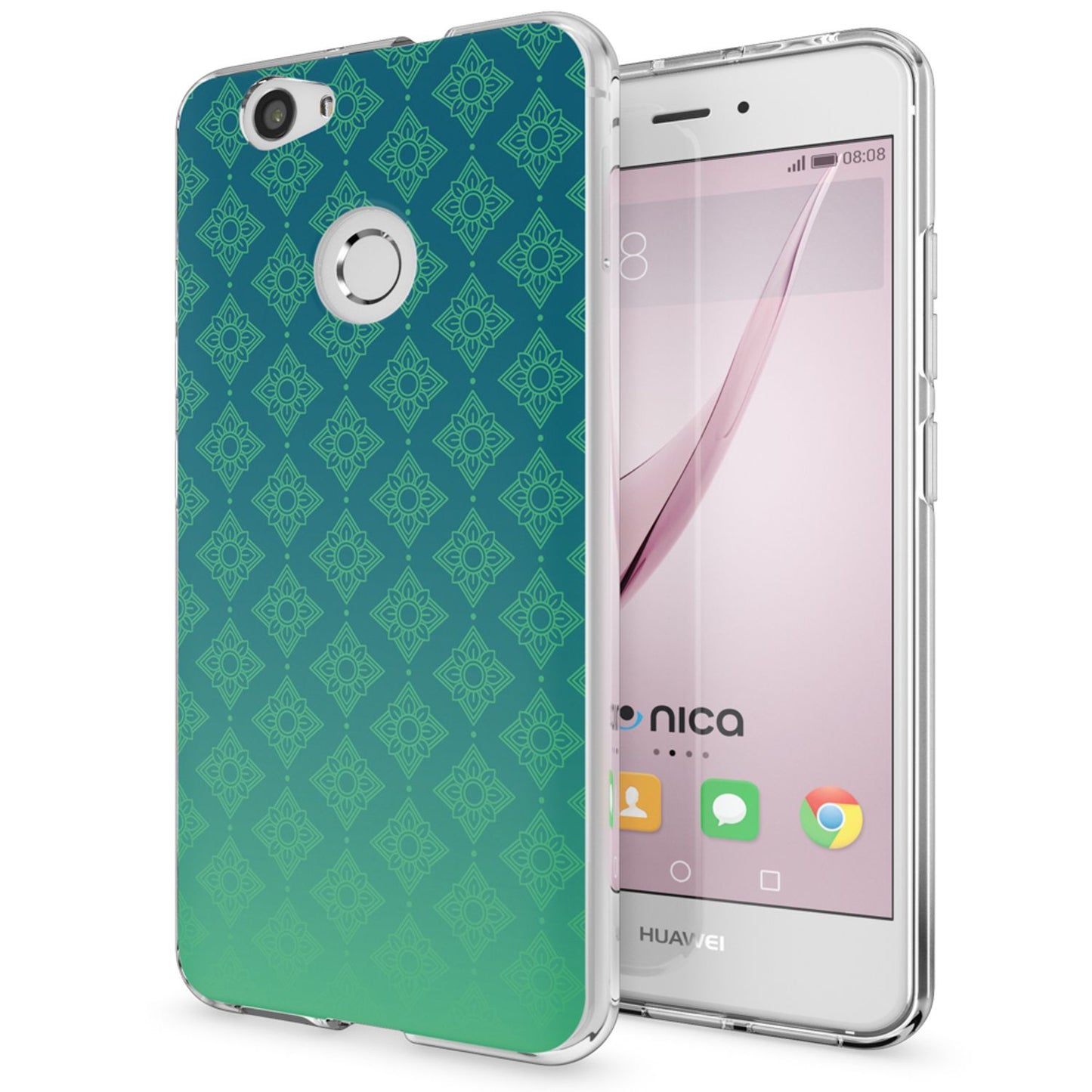 Huawei Nova Handy Hülle von NALIA, Silikon Motiv Case Cover Muster TPU Schutz