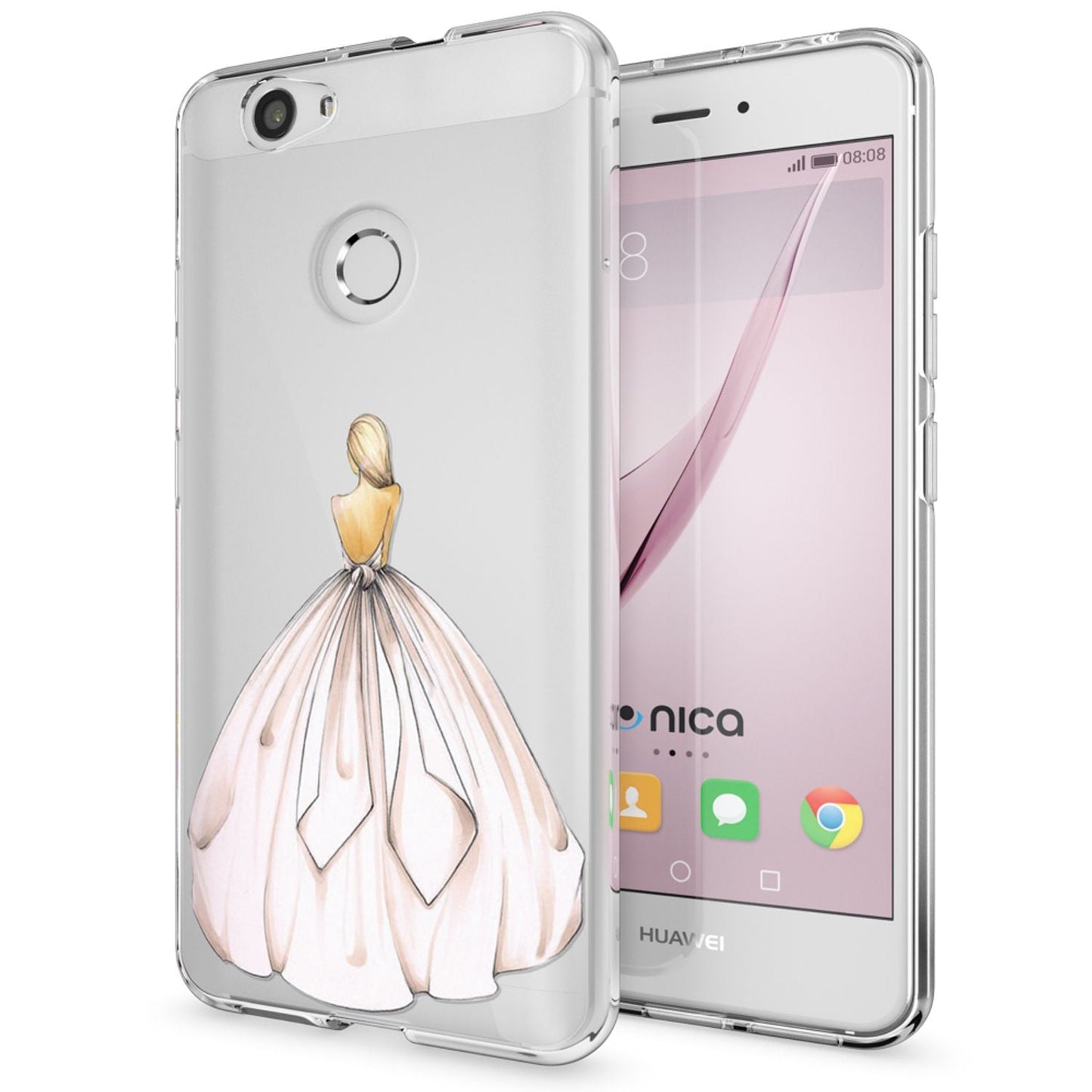 Huawei Nova Handy Hülle von NALIA, Silikon Motiv Case Cover Muster TPU Schutz