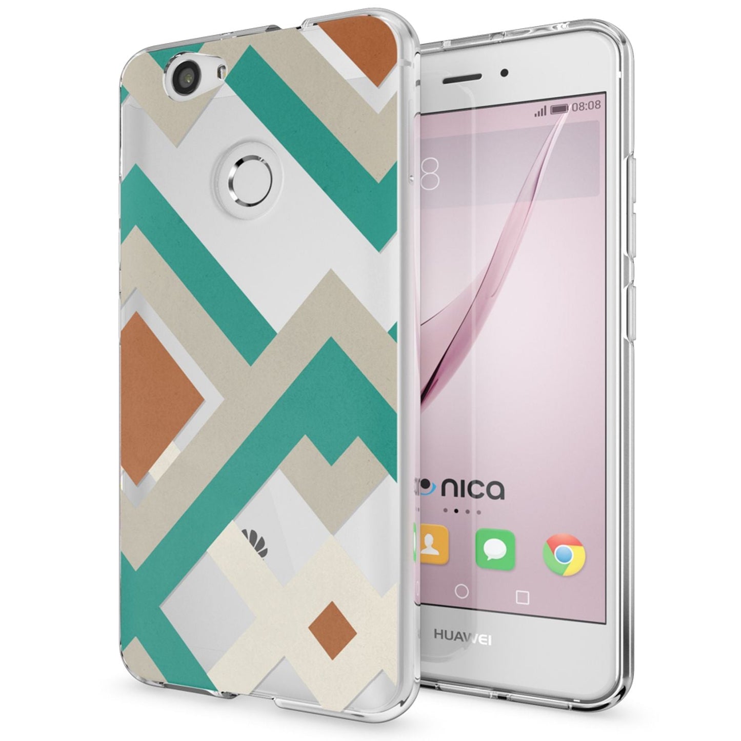 Huawei Nova Handy Hülle von NALIA, Silikon Motiv Case Cover Muster TPU Schutz