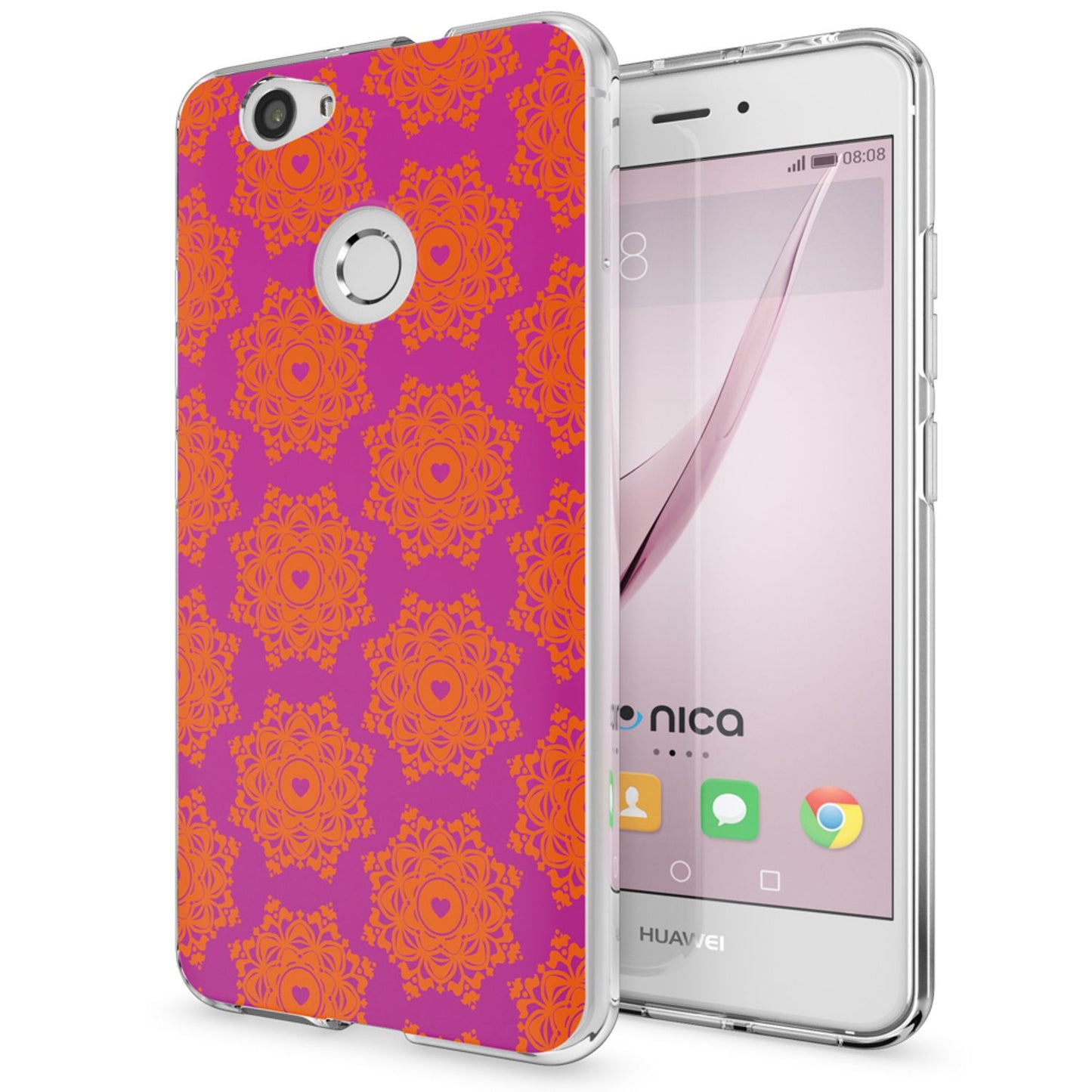 Huawei Nova Handy Hülle von NALIA, Silikon Motiv Case Cover Muster TPU Schutz