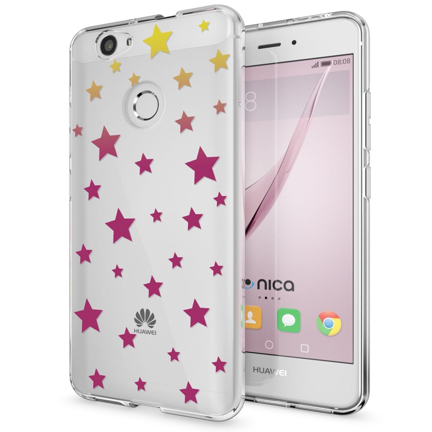 Huawei Nova Handy Hülle von NALIA, Silikon Motiv Case Cover Muster TPU Schutz
