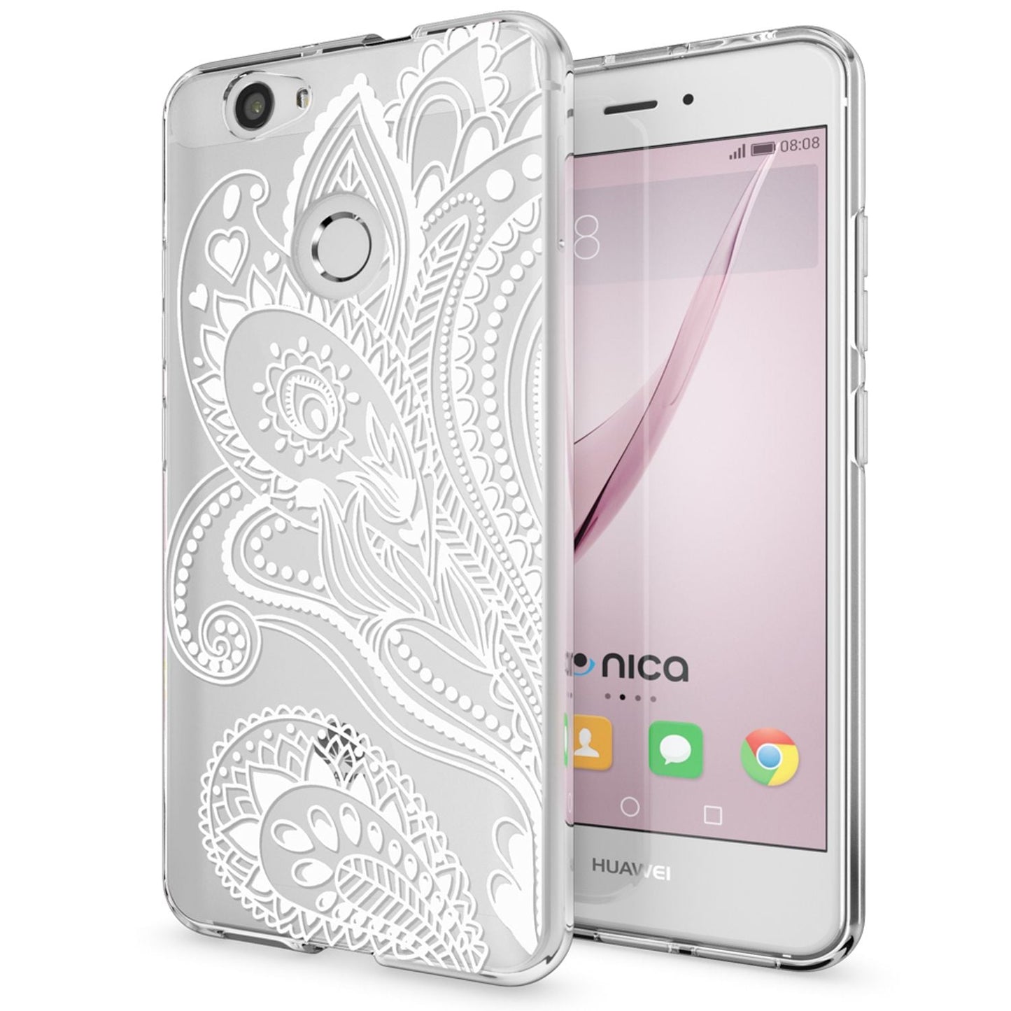 Huawei Nova Handy Hülle von NALIA, Silikon Motiv Case Cover Muster TPU Schutz